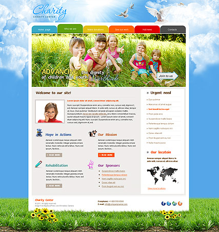 Charity web template