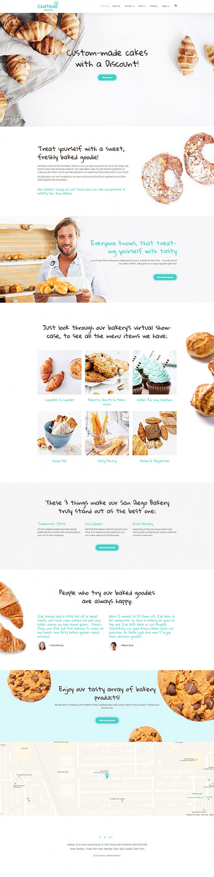 Chateau - Bakery and Receipts WordPress Theme