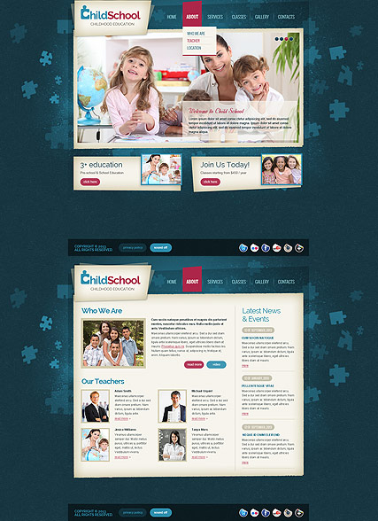 Child School web template