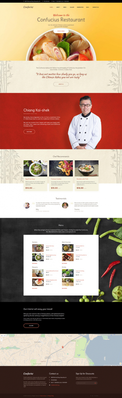 Chinese Restaurant Responsive WordPress Theme