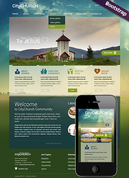 Church web template