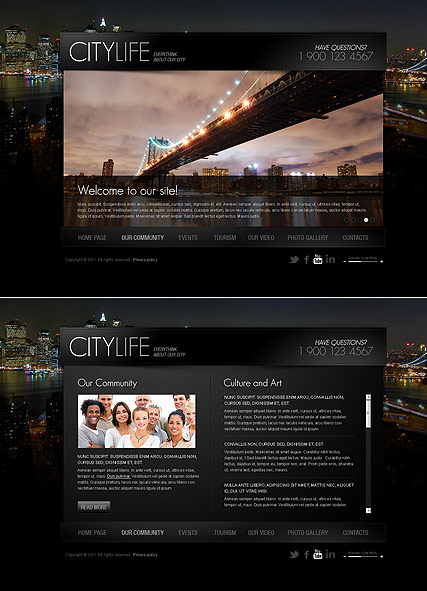 City Life web template