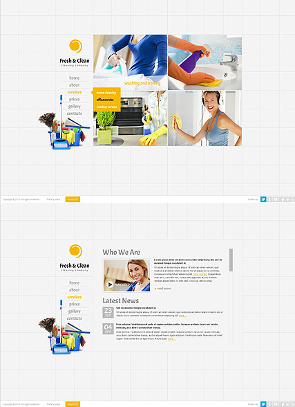Cleaning company web template