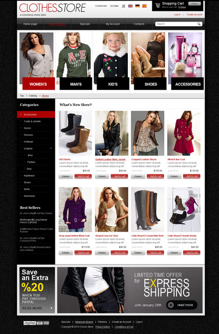 Clothes 2.3 ver. web template