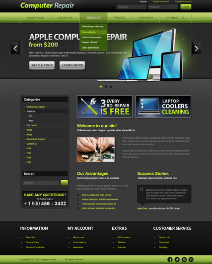 Computer Repair v2.5 web template