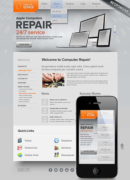 Computer Repair web template