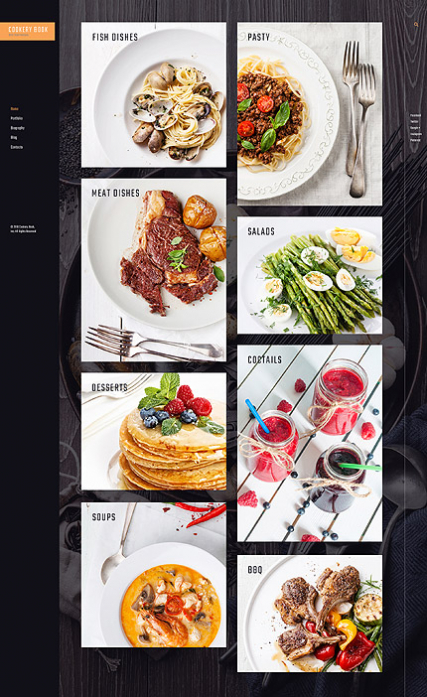 Cookery book - receipts and cooking WordPress Theme