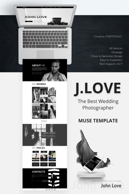 "My Creative Portfolio" Adobe Muse template