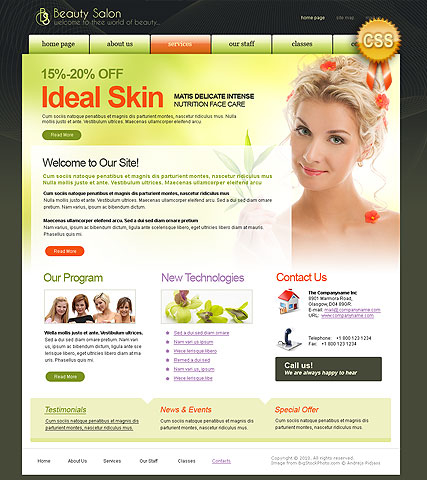 CSS Beauty web template