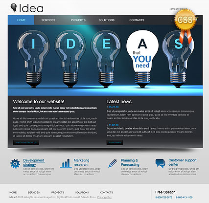 CSS Business Idea web template