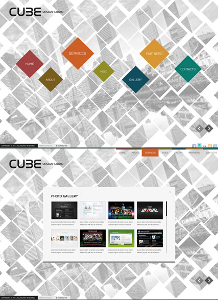 Cube Design web template