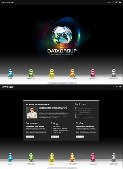 Data Group web template