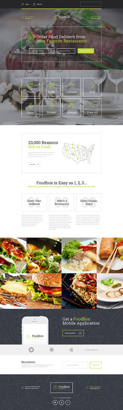 Delivery Services Responsive Landing Page Template