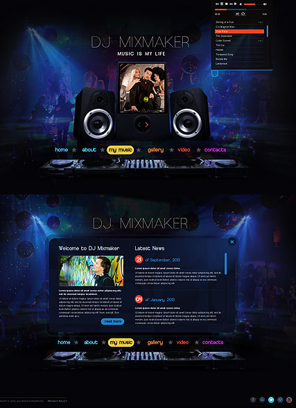 DJ Mix web template