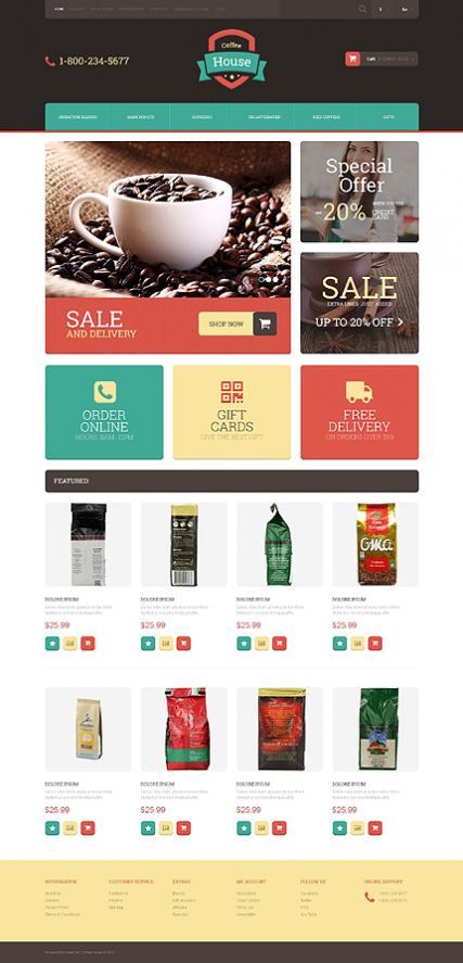 Drink Coffee OpenCart Template