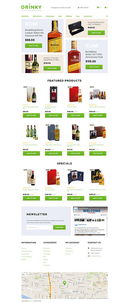 Drinky OpenCart Template
