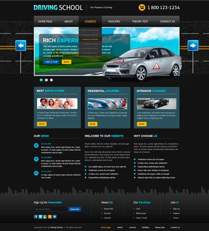 Driving School v2.5 web template
