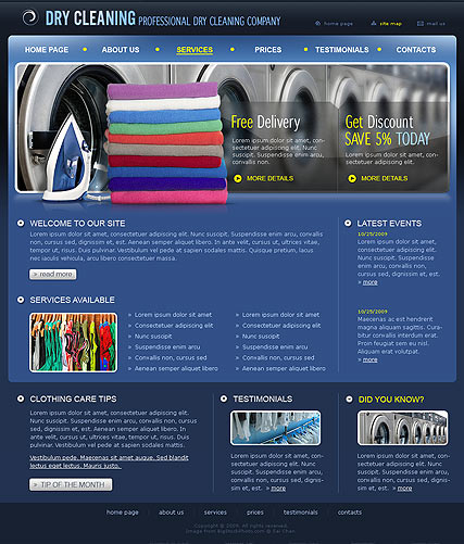 Dry Cleaning web template