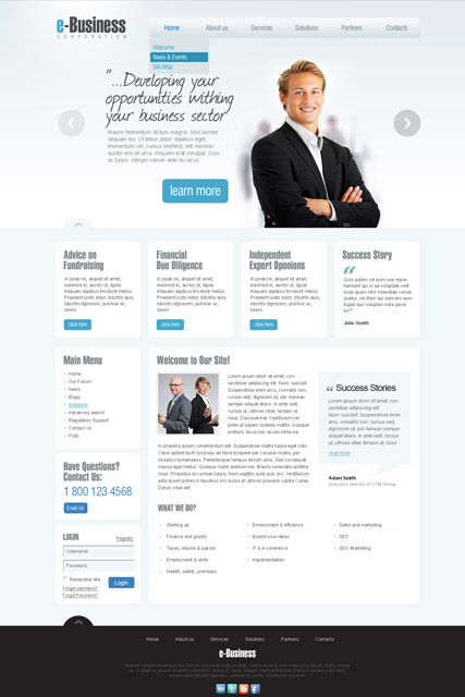 e-Business v2.5 web template