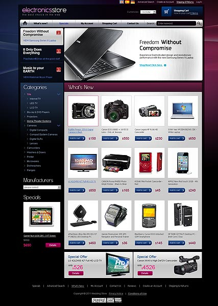 Electronic store 2.3ver web template