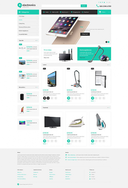 Electronic Store OpenCart Template