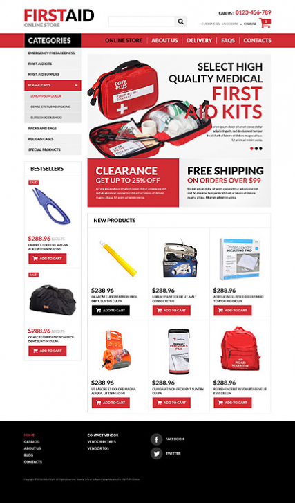 First Aid Store VirtueMart Template