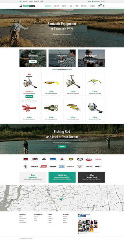 Fishing Supplies OpenCart Template