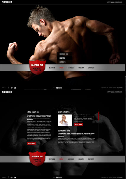 Fitness Club web template