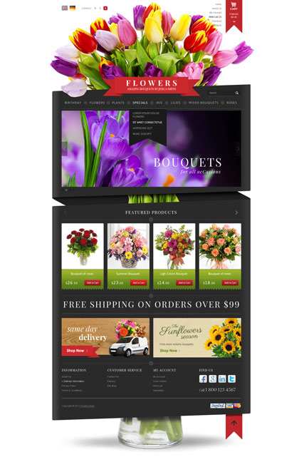Flowers Shop web template