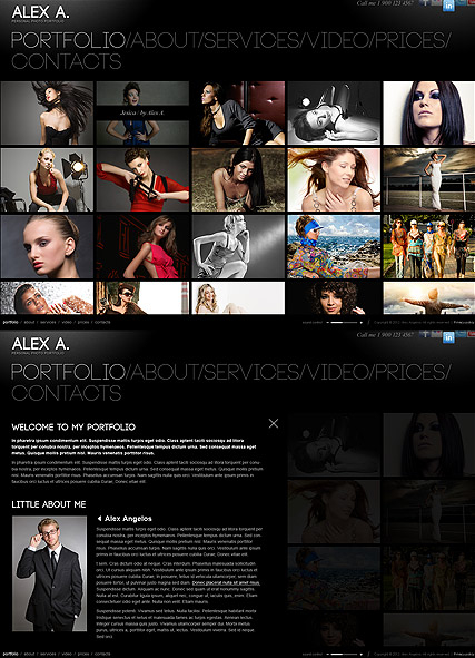 Fullscreen Portfolio web template
