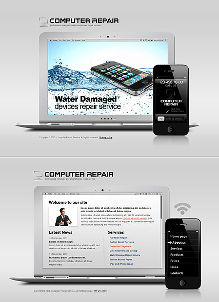 Gadgets Repair web template