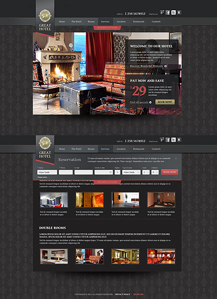 Great Hotel web template