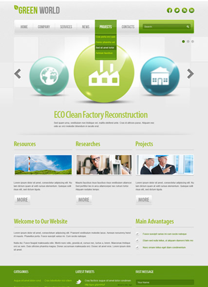 Green energy v2.5 web template