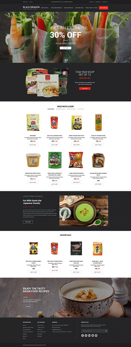 Grocery Store Responsive OpenCart Template