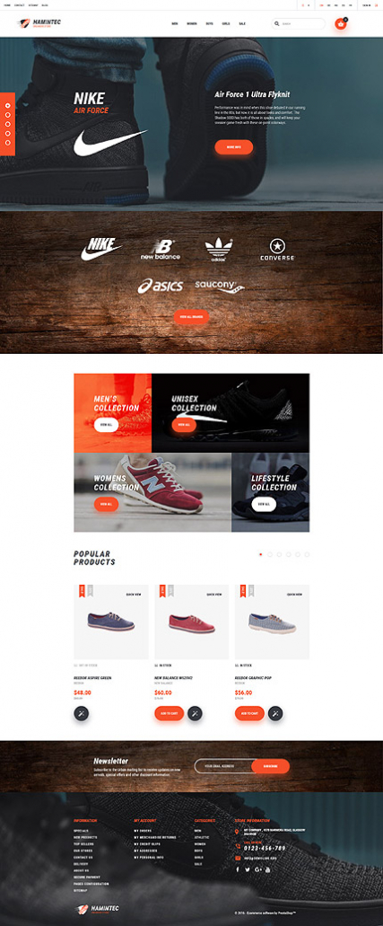 Hamintec - Sneakers Store PrestaShop Theme