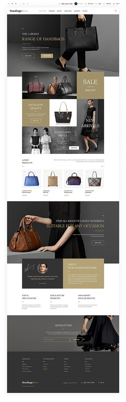 Handbags OpenCart Template