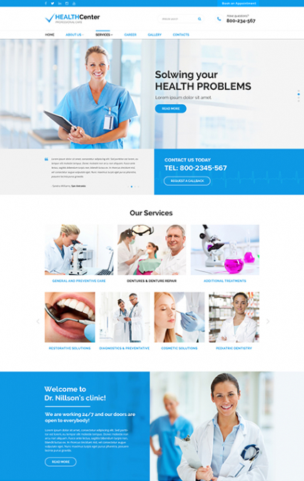 Health Center web template