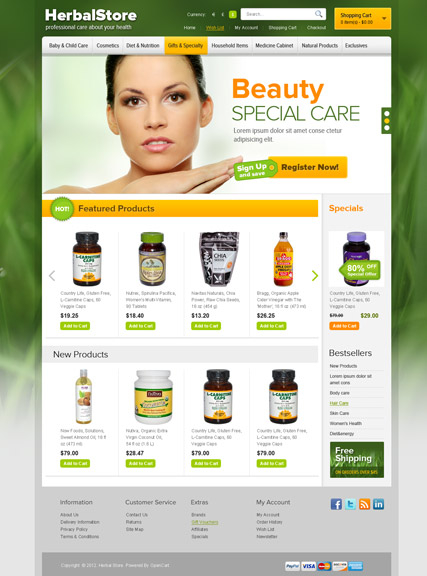 Herbal web template