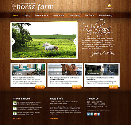 Horse Farm web template
