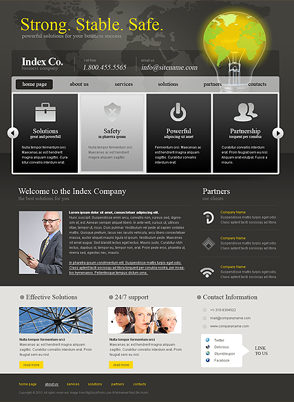Index Business web template