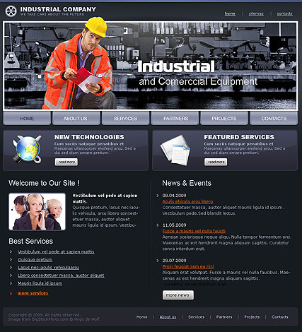 Industrial Company web template