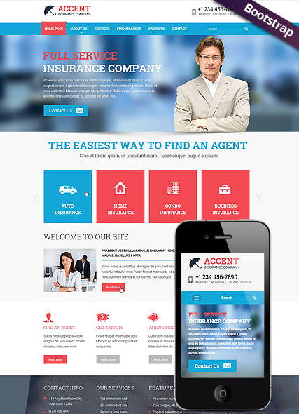 Insurance company web template