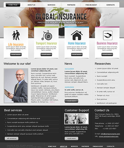 Insurance web template
