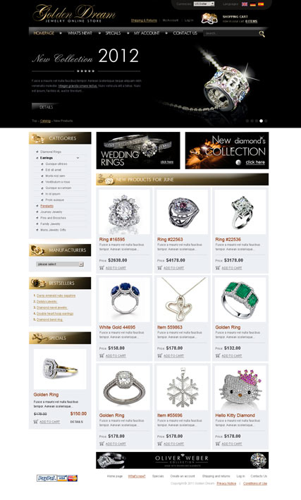 Jewerly store 2.3ver web template