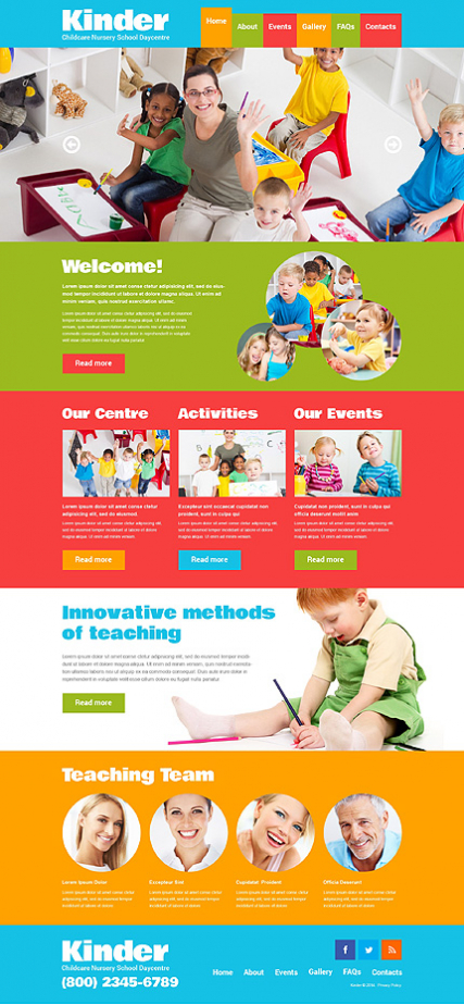 Kids Center Responsive Website Template