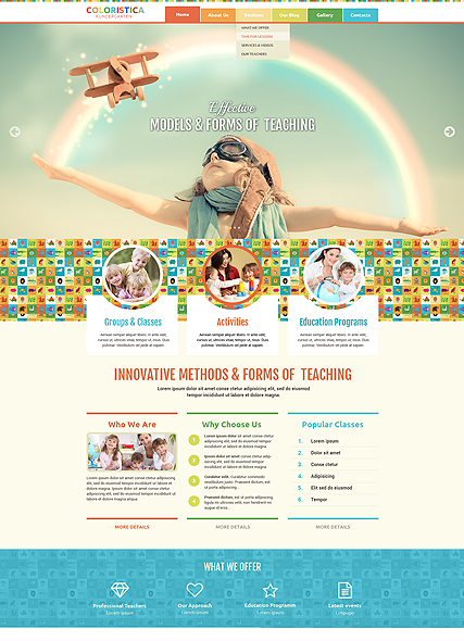 Kindergarten Studio web template HTML