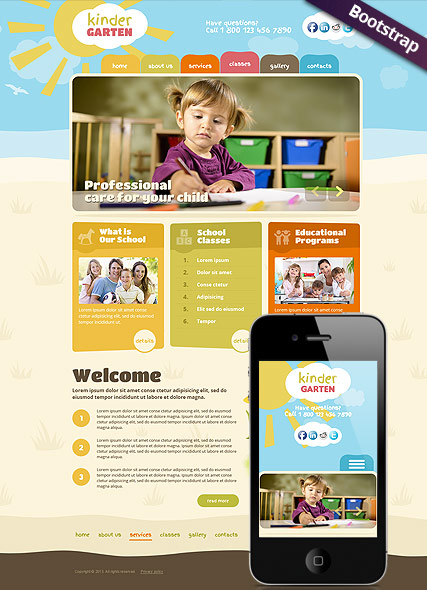 Kindergarten web template
