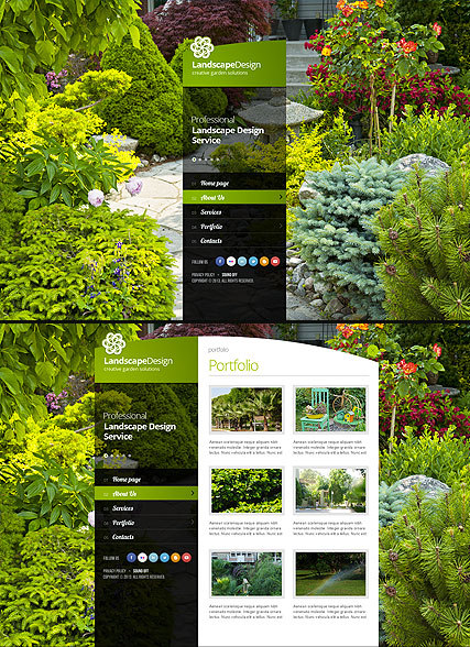 Landscape designing web template