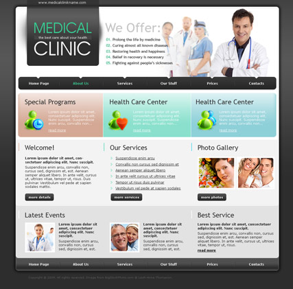 Medical Clinic web template