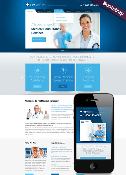 Medical Service web template